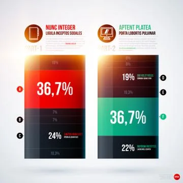 Infographics chart template on white background. EPS10 Stock Illustration