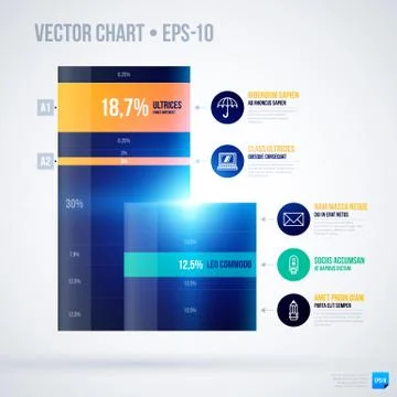 Infographics chart template on white background. EPS10 Stock Illustration