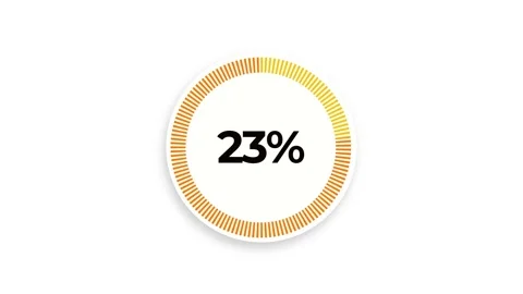 Infographics Circular Graph Animation Counting 0 to 25 Percentage. Loading Stock Footage 157557348