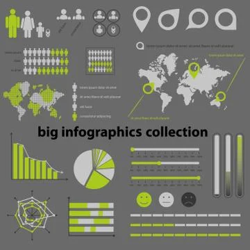 Infographics collection Illustrazione stock