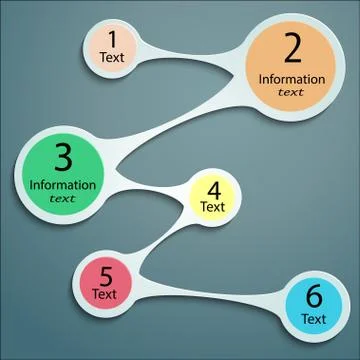 Infographics with colored circles Stock Illustration