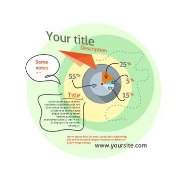 Infographics concept chart data in stylish way 스톡 일러스트