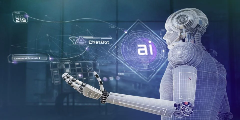 Infographics data analysis by artificial intelligence. 스톡 일러스트