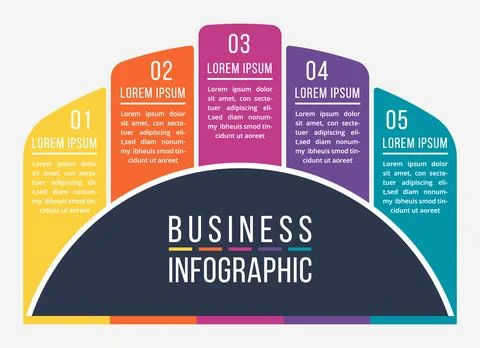 Infographics design 8 steps or options template Ilustração Stock