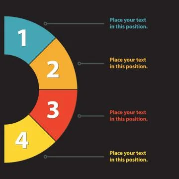 Infographics design element. Circle infographic template for web, layout, banner Illustrazione stock