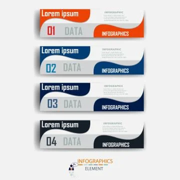 Infographics design element label or banner background.. Stock Illustration