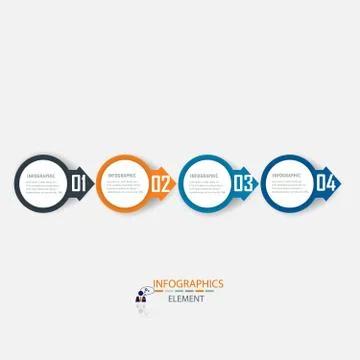 Infographics design element label or banner. Stock Illustration
