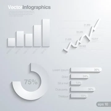 Infographics design elements template. graph, chart, diagram design solutions Stock Illustration