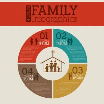 Infographics design over beige  background vector illustration Illustrazione stock