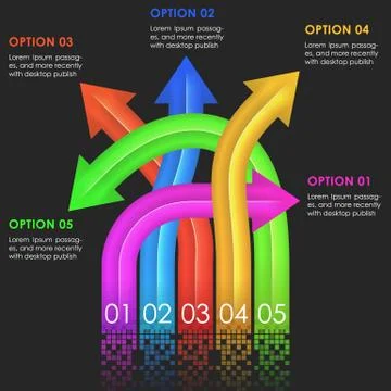 Infographics design template. Arrows Stock Illustration