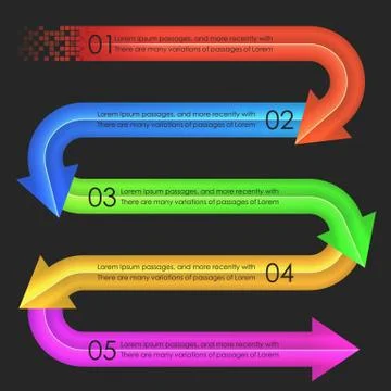 Infographics design template. Arrows Stock Illustration