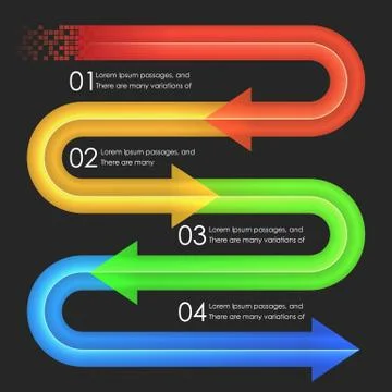 Infographics design template. Arrows Stock Illustration