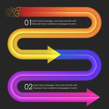 Infographics design template. Arrows Stock Illustration