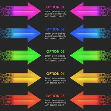 Infographics design template. Arrows Stock Illustration