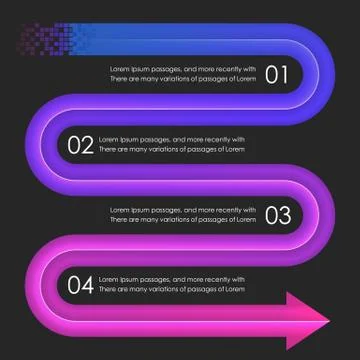 Infographics design template. Arrows Stock Illustration