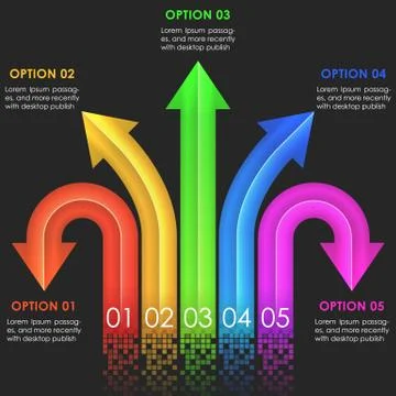 Infographics design template. Arrows Stock Illustration