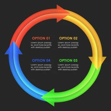 Infographics design template. Circular arrows Stock Illustration