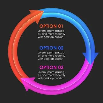 Infographics design template. Circular arrows Stock Illustration