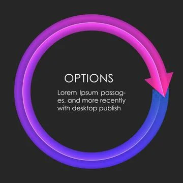 Infographics design template. Circular arrows Stock Illustration