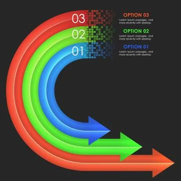 Infographics design template. Circular arrows Stock Illustration