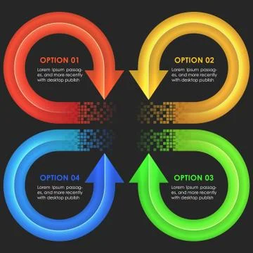 Infographics design template. Circular arrows Stock Illustration