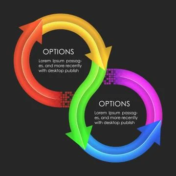 Infographics design template. Circular arrows Stock Illustration