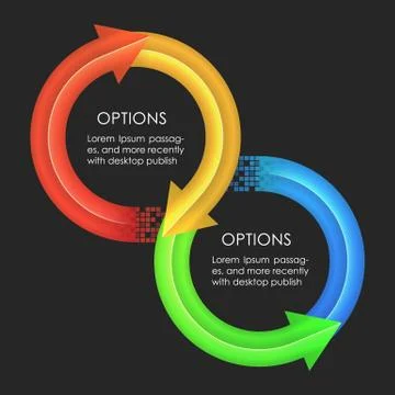 Infographics design template. Circular arrows 库存插图