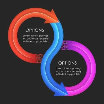 Infographics design template. Circular arrows Stock Illustration