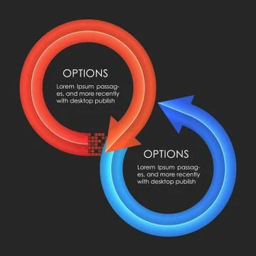 Infographics design template. Circular arrows Stock Illustration