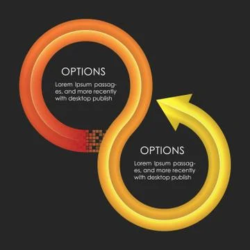 Infographics design template. Circular arrows 库存插图
