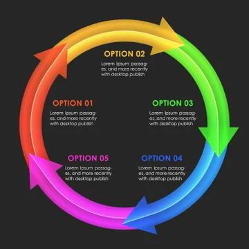 Infographics design template. Circular arrows Stock Illustration