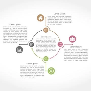 Infographics Design Template Stock Illustration