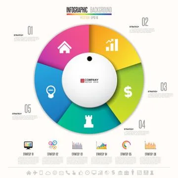 Infographics design template Illustrazione stock
