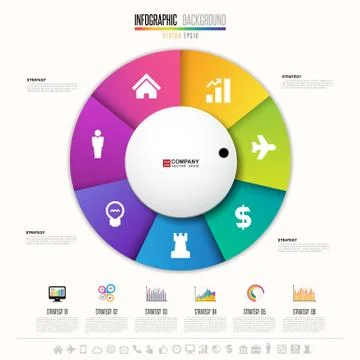 Infographics design template Stock Illustration
