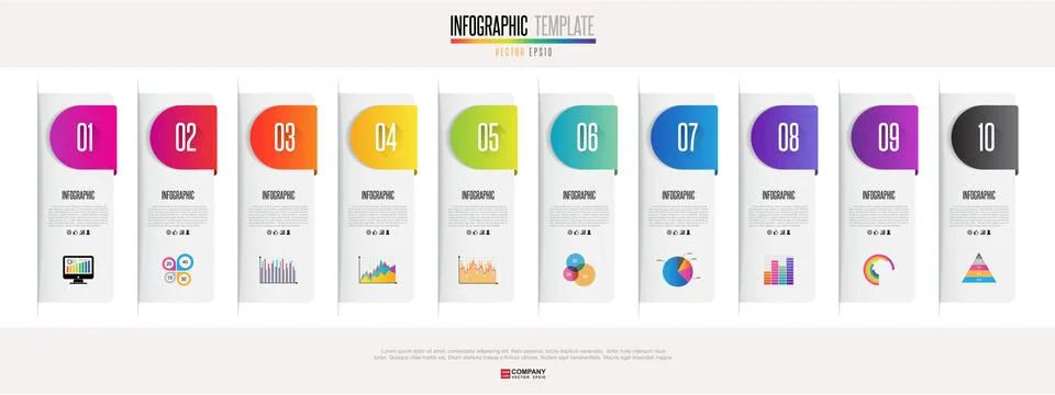 Infographics design template Stock Illustration