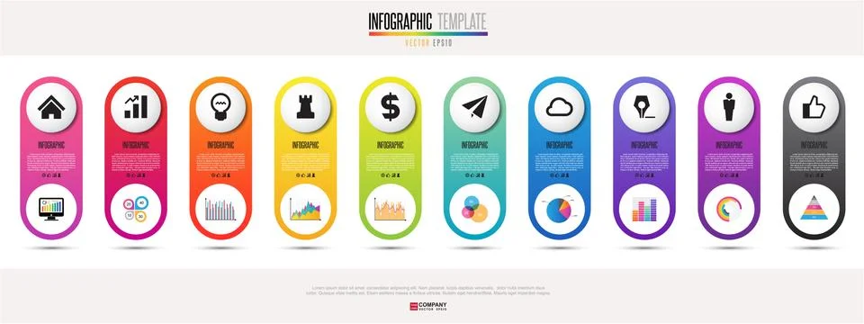 Infographics design template Stock Illustration