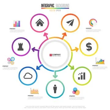 Infographics design template Illustrazione stock