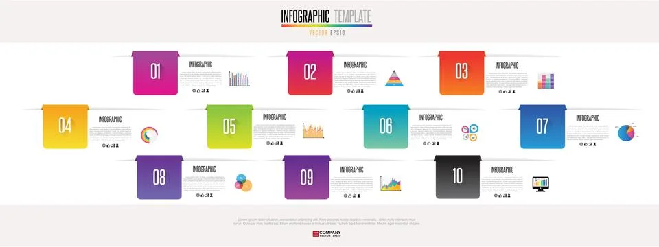 Infographics design template Illustrazione stock