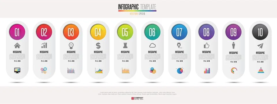 Infographics design template Stock Illustration