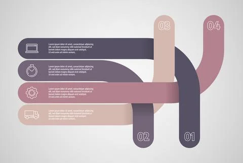 Infographics design vector. Business concept with steps or processes. Illustrazione stock