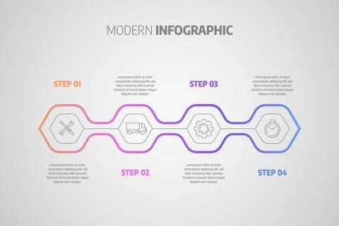 Infographics design vector. Business concept with steps or processes. Stock Illustration