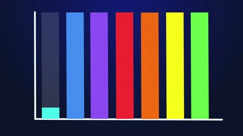 Infographics in different colors with columns Stock Footage 138868153