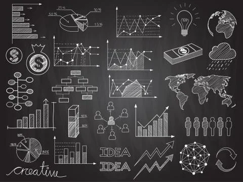 Infographics doodles Stock Illustration