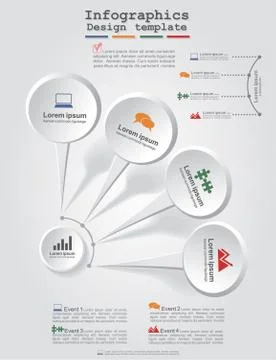 Infographics element web design layout. Vector Stock Illustration