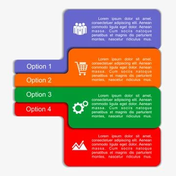 Infographics with elements and icons. Vector illustration Stock Illustration