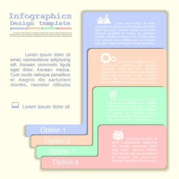 Infographics with elements and icons. Vector illustration Illustrazione stock