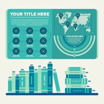 Infographics elements. Bar chart and pie chart Stock Illustration