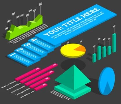 Infographics elements - diagrams Stock Illustration