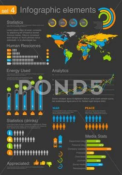Infographics elements with icons. for business and finance reports. Stock Illustration