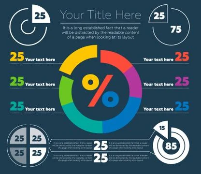 Infographics elements - pie chart 스톡 일러스트